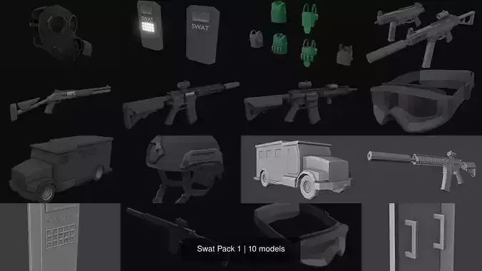 Swat Pack 1 3D Model Collection