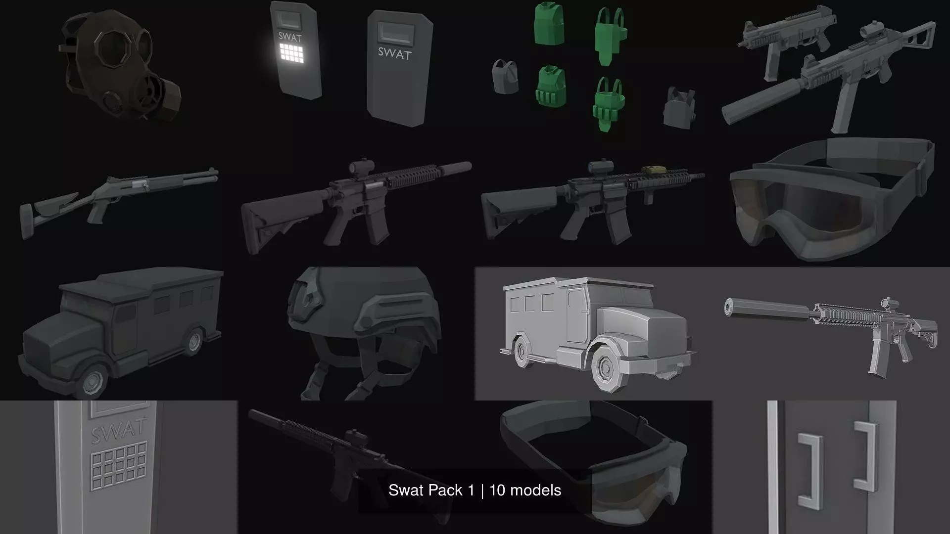 Swat Pack 1 3D Model Collection_0