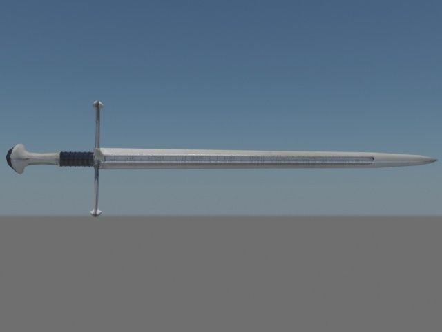Anduril Sword Low-poly 3D model