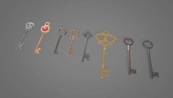 Key Pack 1 - Fantasy Low-poly 3D model