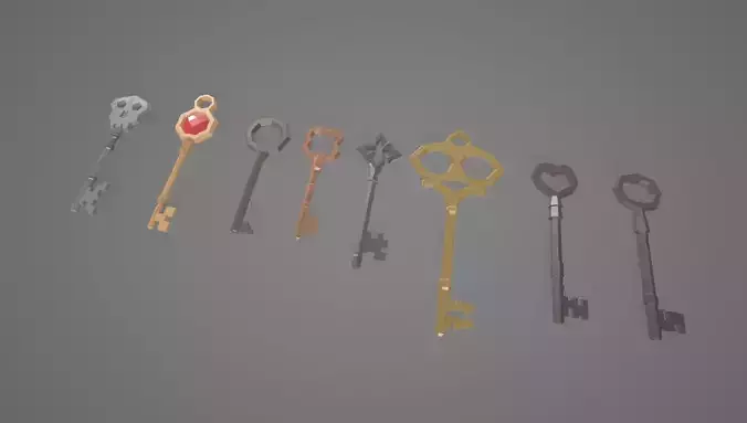 Key Pack 1 - Fantasy Low-poly 3D model