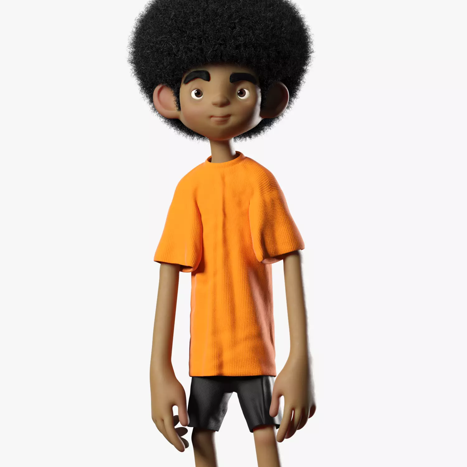 Afro Kid 3DS Max 3D model_0