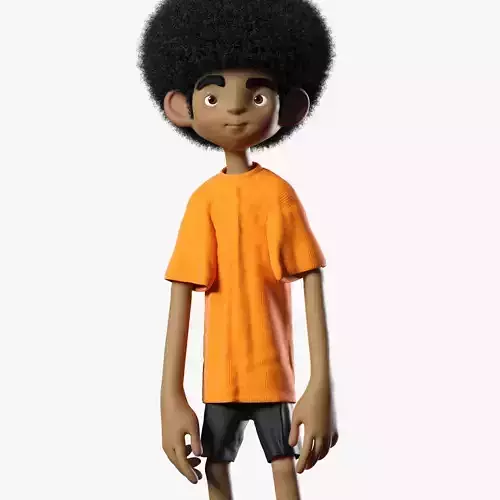 Afro Kid 3DS Max