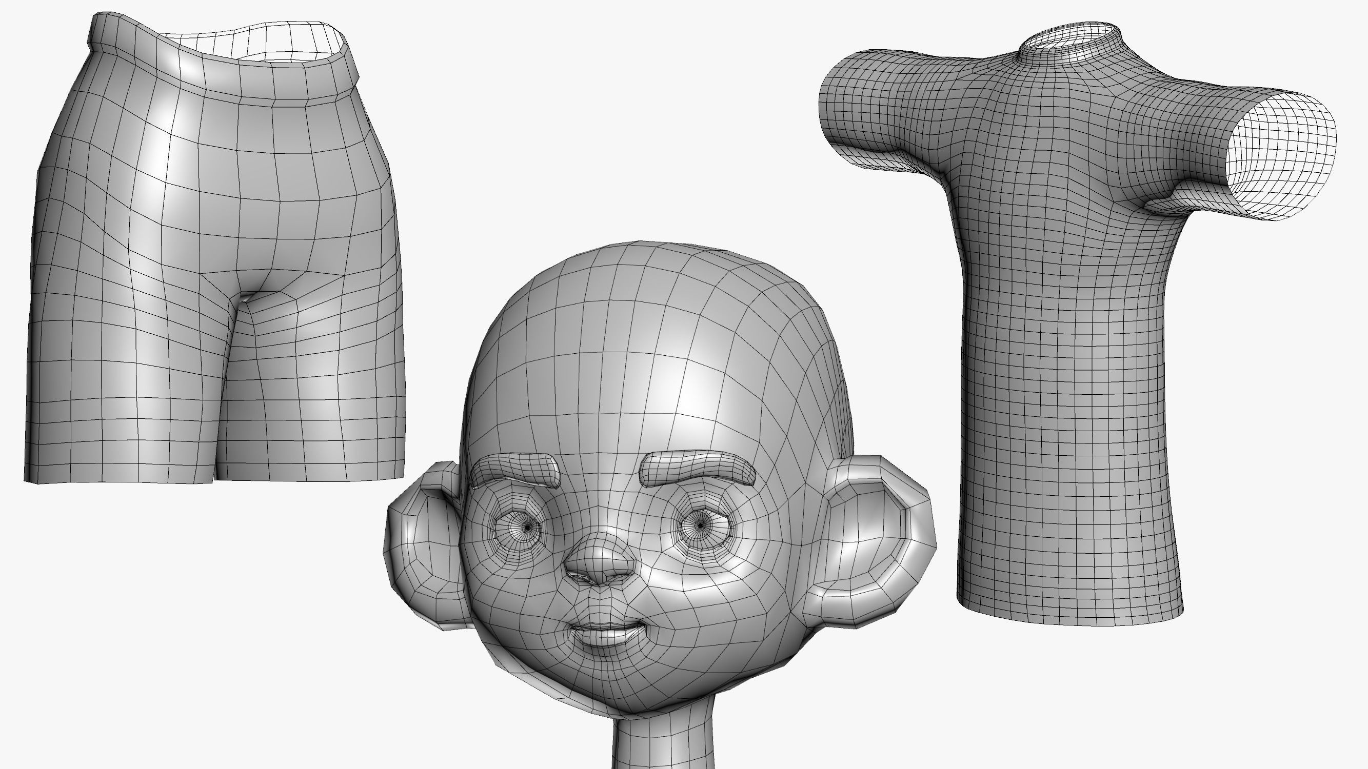 Afro Kid 3DS Max 3D model_9