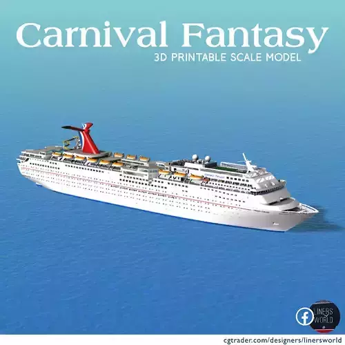 CARNIVAL FANTASY cruise ship 3d printable model 3D print model