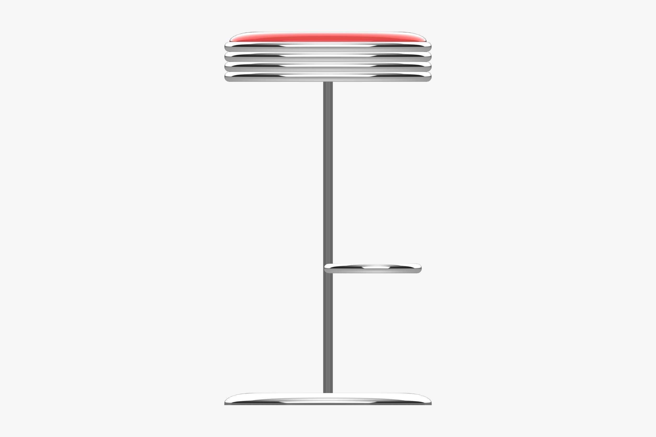 Retro Bar Stools 3D model_4