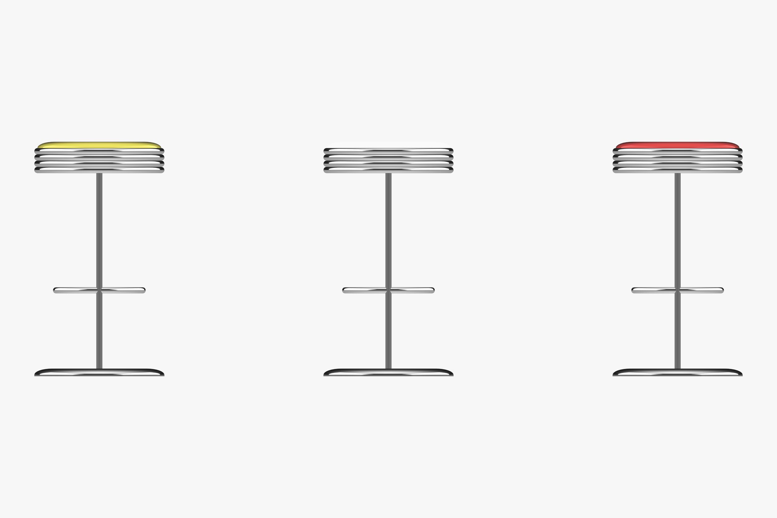 Retro Bar Stools 3D model_5