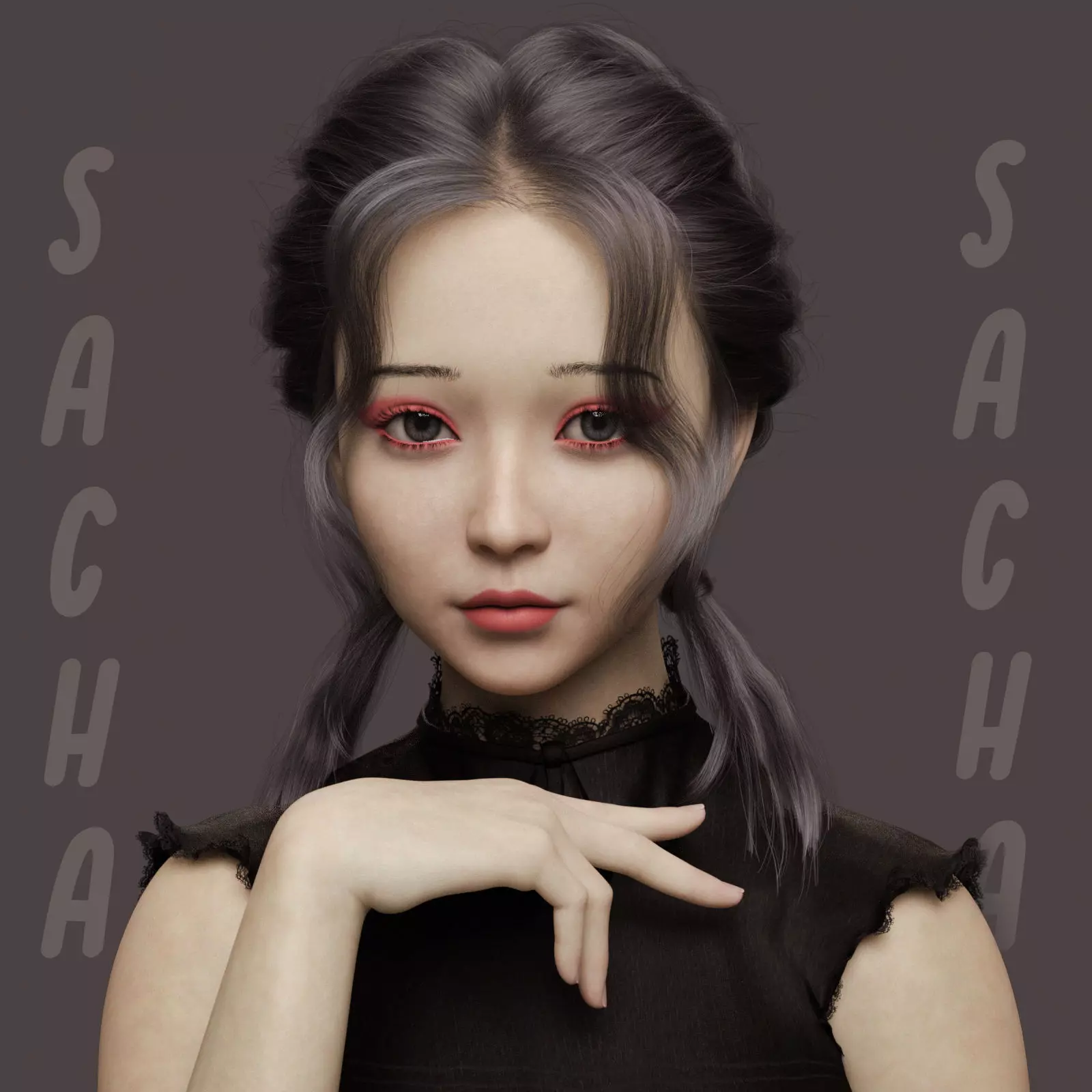 Sacha For Genesis 8 Female 3D print model_0