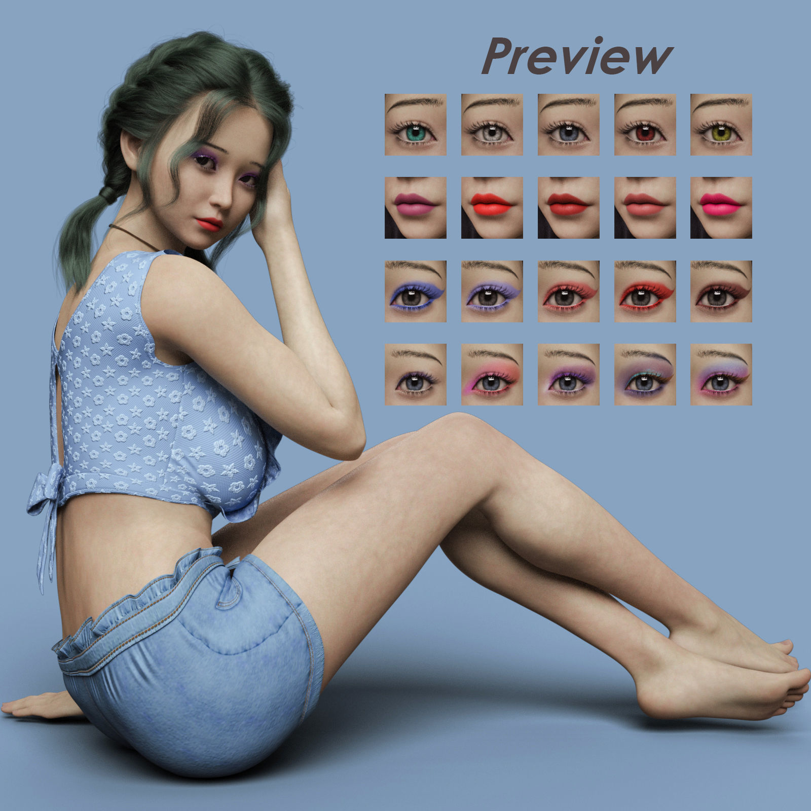 Sacha For Genesis 8 Female 3D print model_10