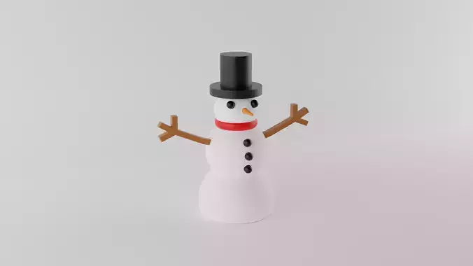 Snowman 3D print model Snowman 3D print model