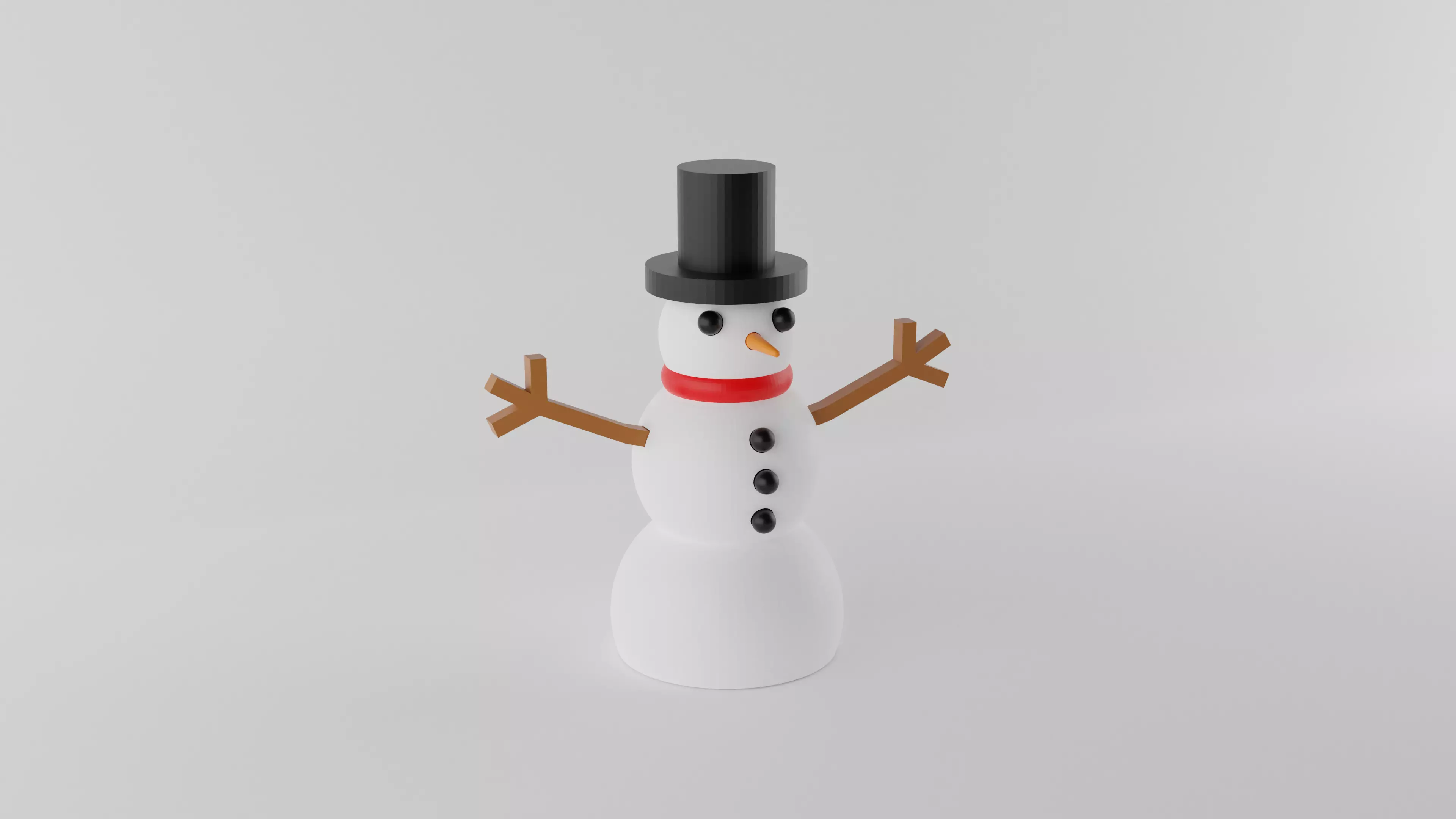 Snowman 3D print model_0