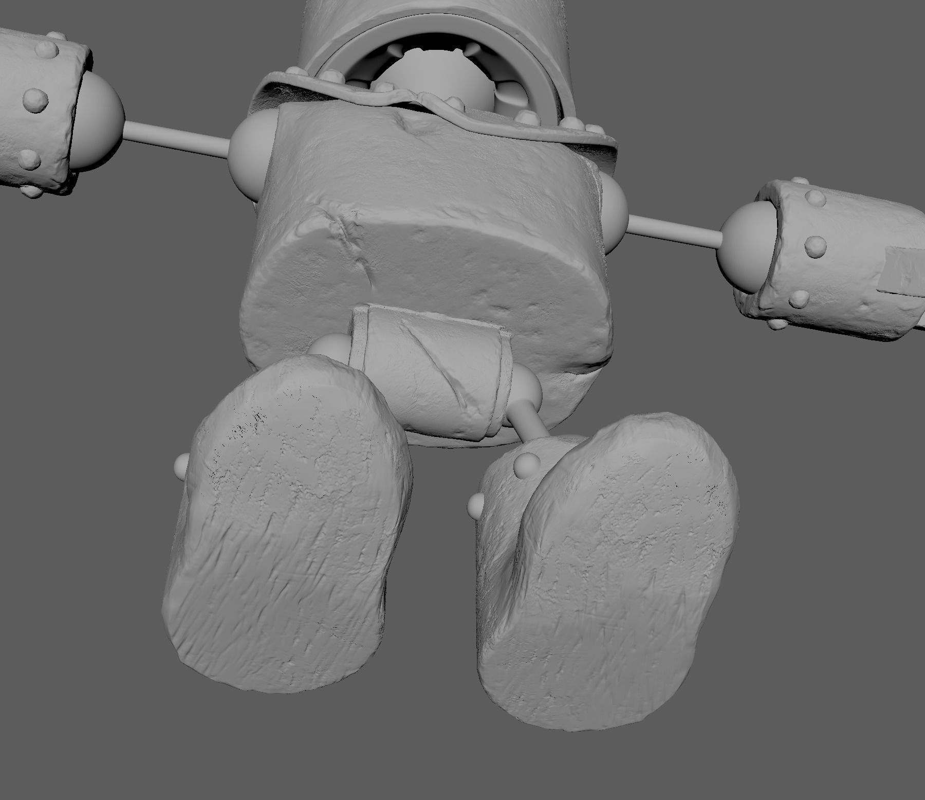 Little Robot Low-poly 3D model_11