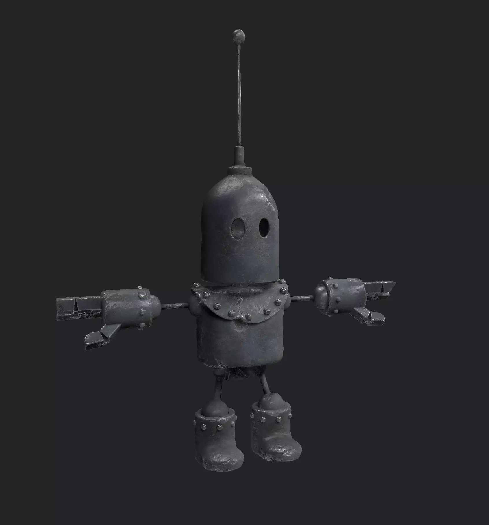 Little Robot Low-poly 3D model_0