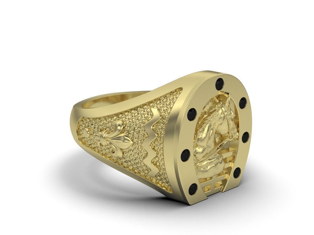 horse ring 3D print model_2