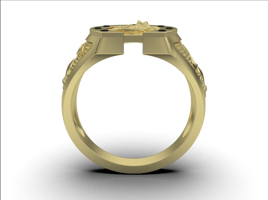 horse ring 3D print model_3