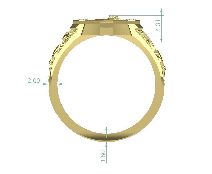 horse ring 3D print model_7