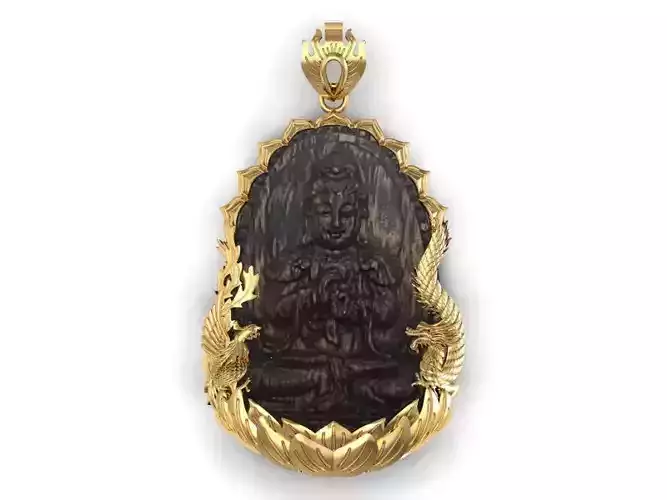 Buhha pendant dragon phoenix