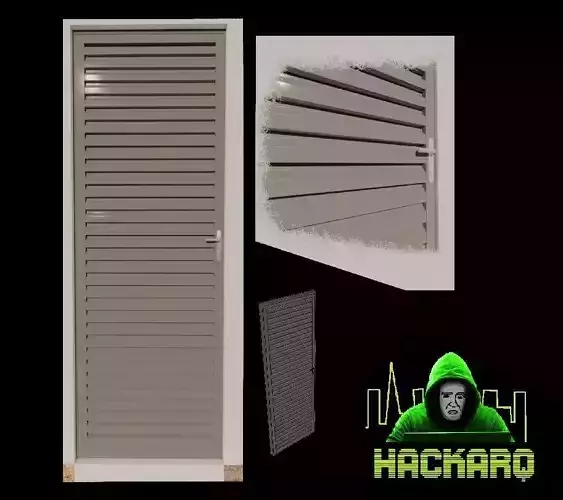 Porta de Aluminio Canelada  3D model