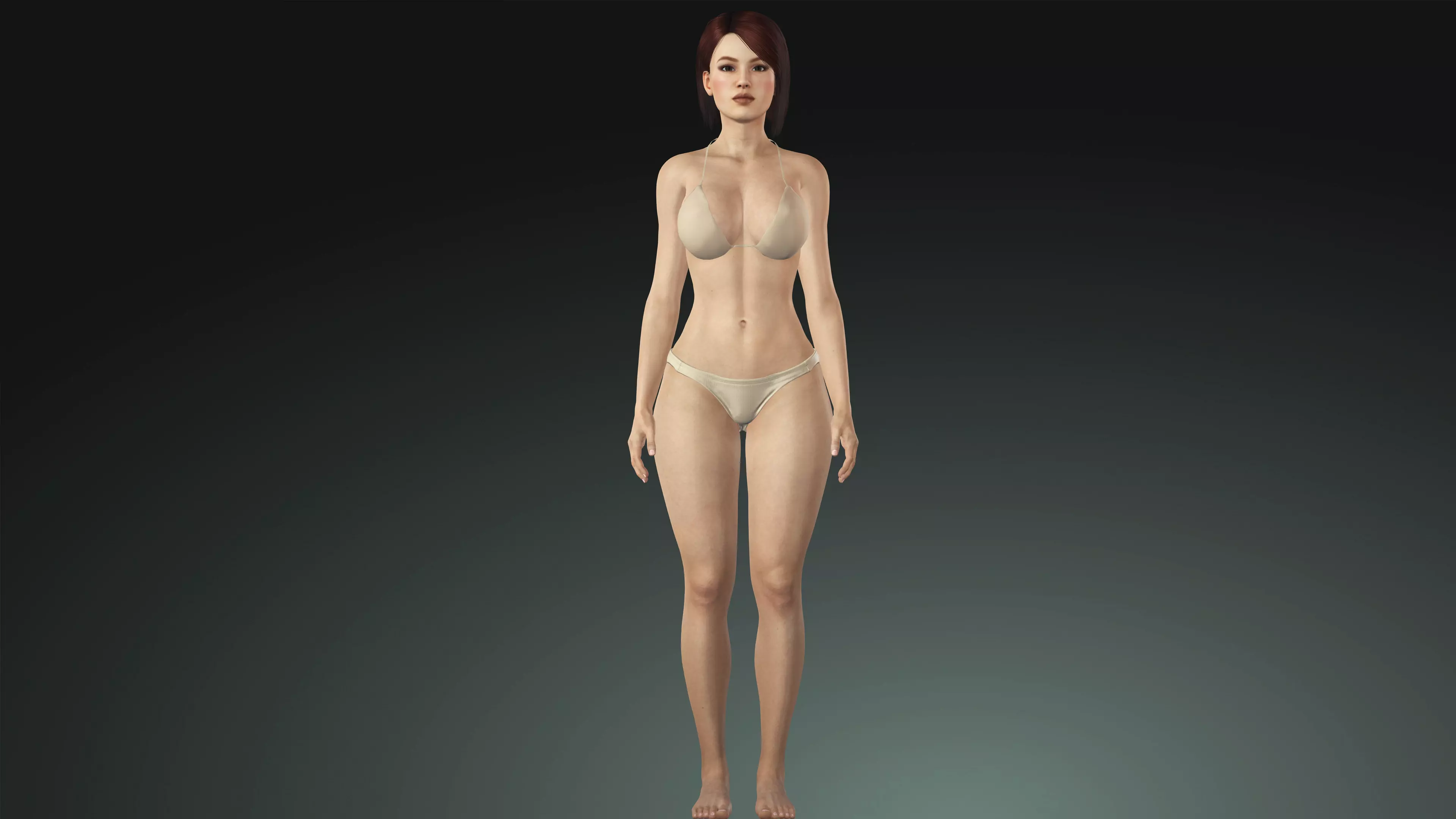 Bikini Realistic AAA Female Model  Low-poly 3D model_0