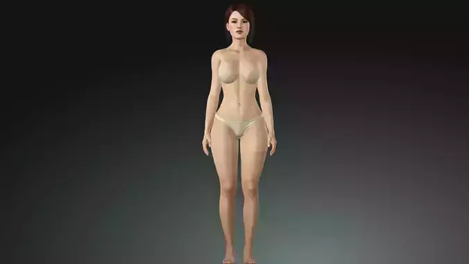 Bikini Realistic AAA Female Model  Low-poly 3D model