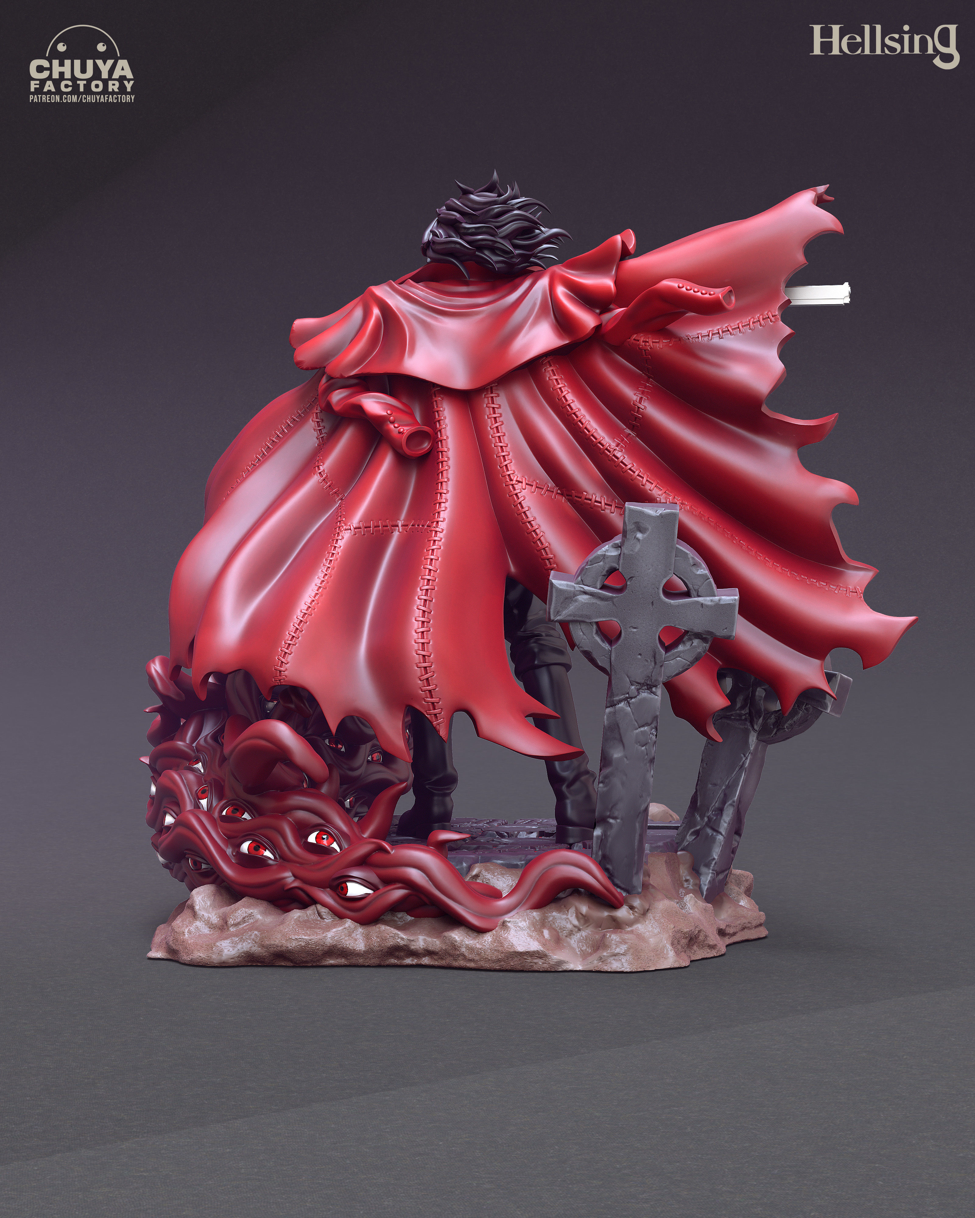 Alucard action figure with cape 3D print model_2