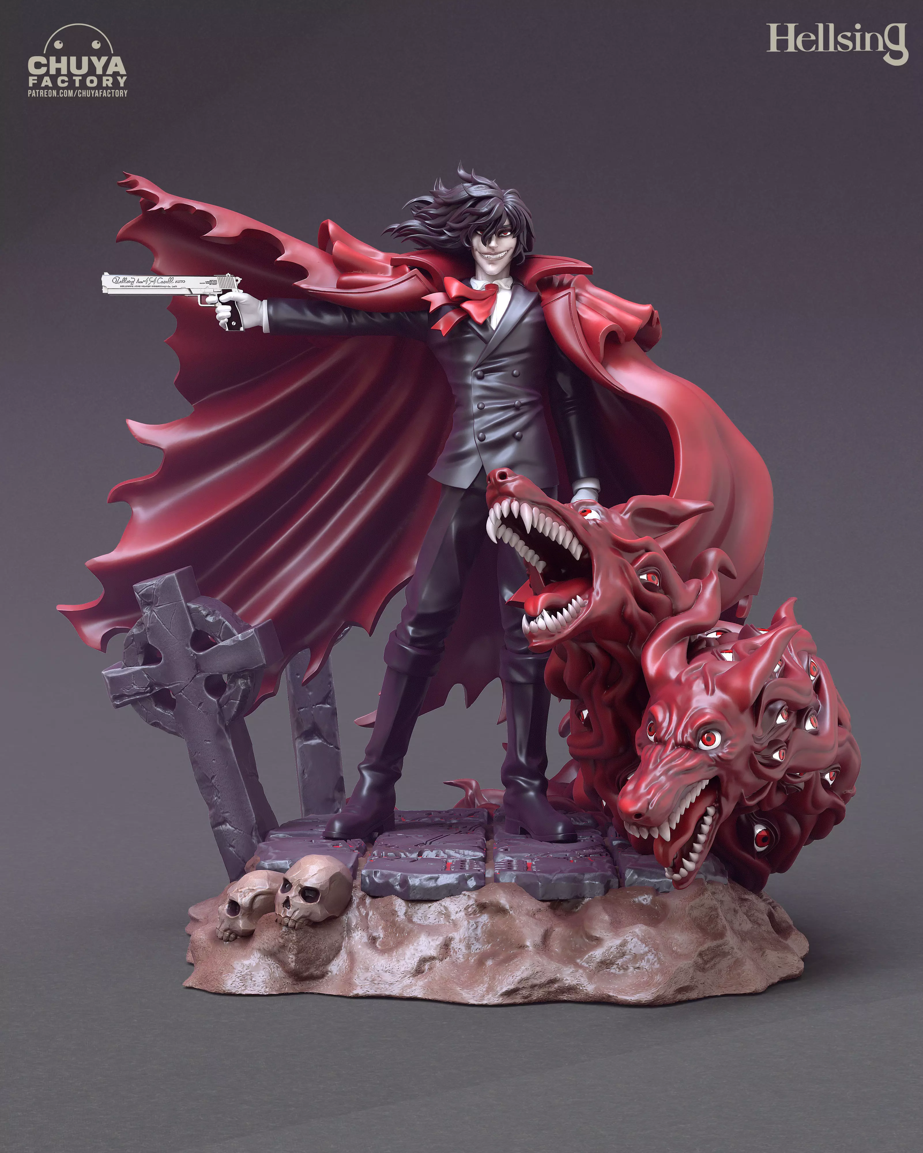Alucard action figure with cape 3D print model_0
