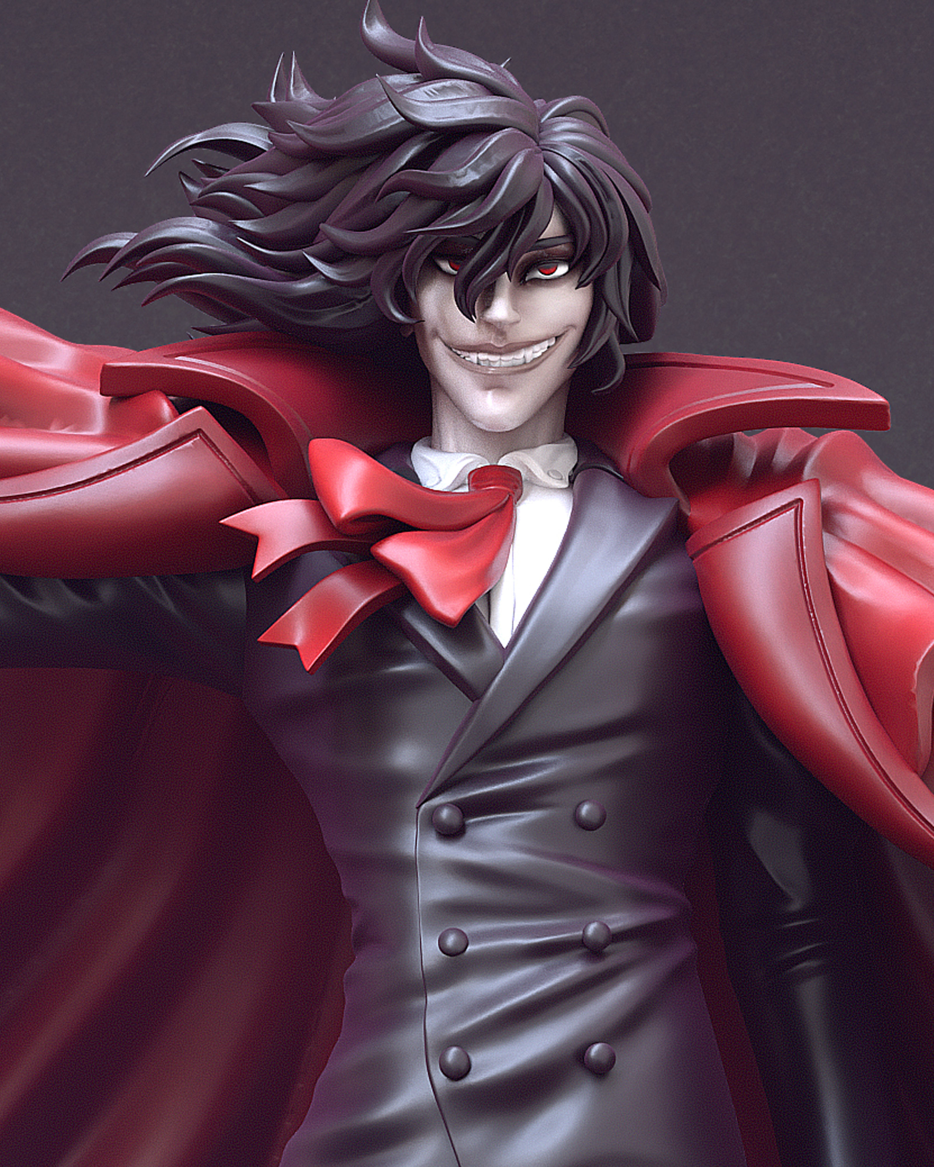 Alucard action figure with cape 3D print model_7