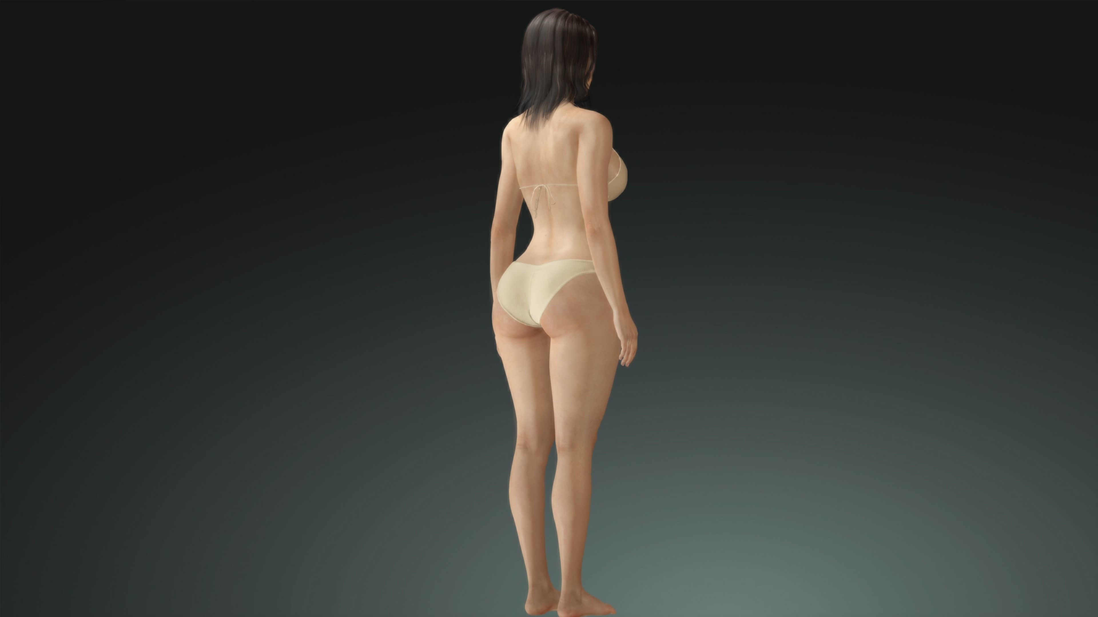 Bikini Realistic Female Model Character  Low-poly 3D model_6