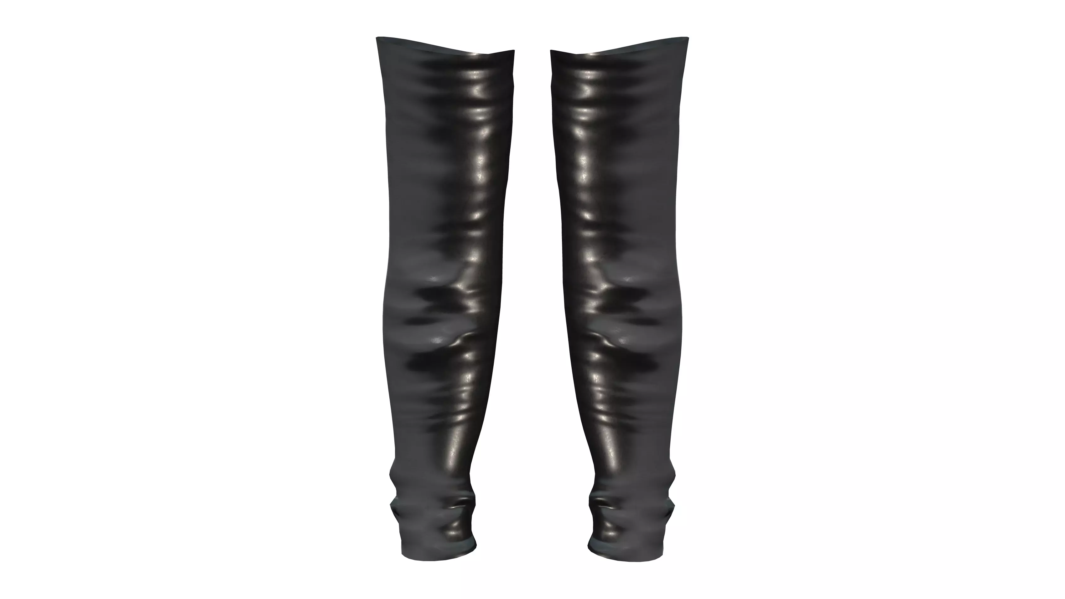 Black Leather Armwarmers Low-poly 3D model