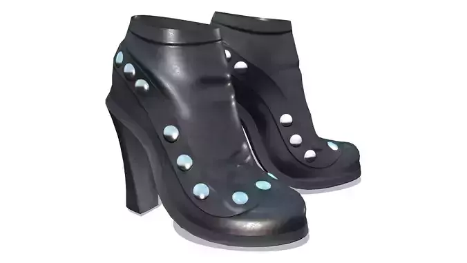 Black Leather Ankle Boots