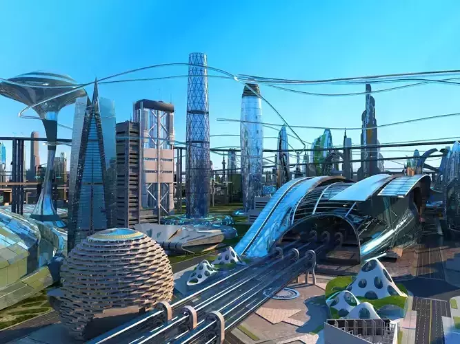 Future city 3D model