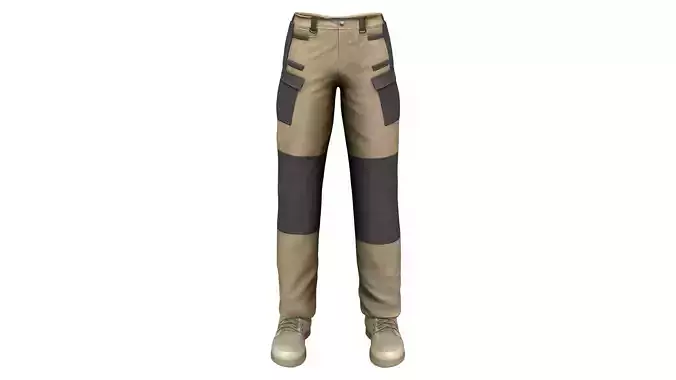 Men Multi Pockets Tactical Cargo Military Pants With Boots