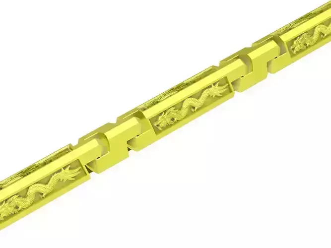 Rectangular Bar Link Chain Jewelry Design 4132 3D print model