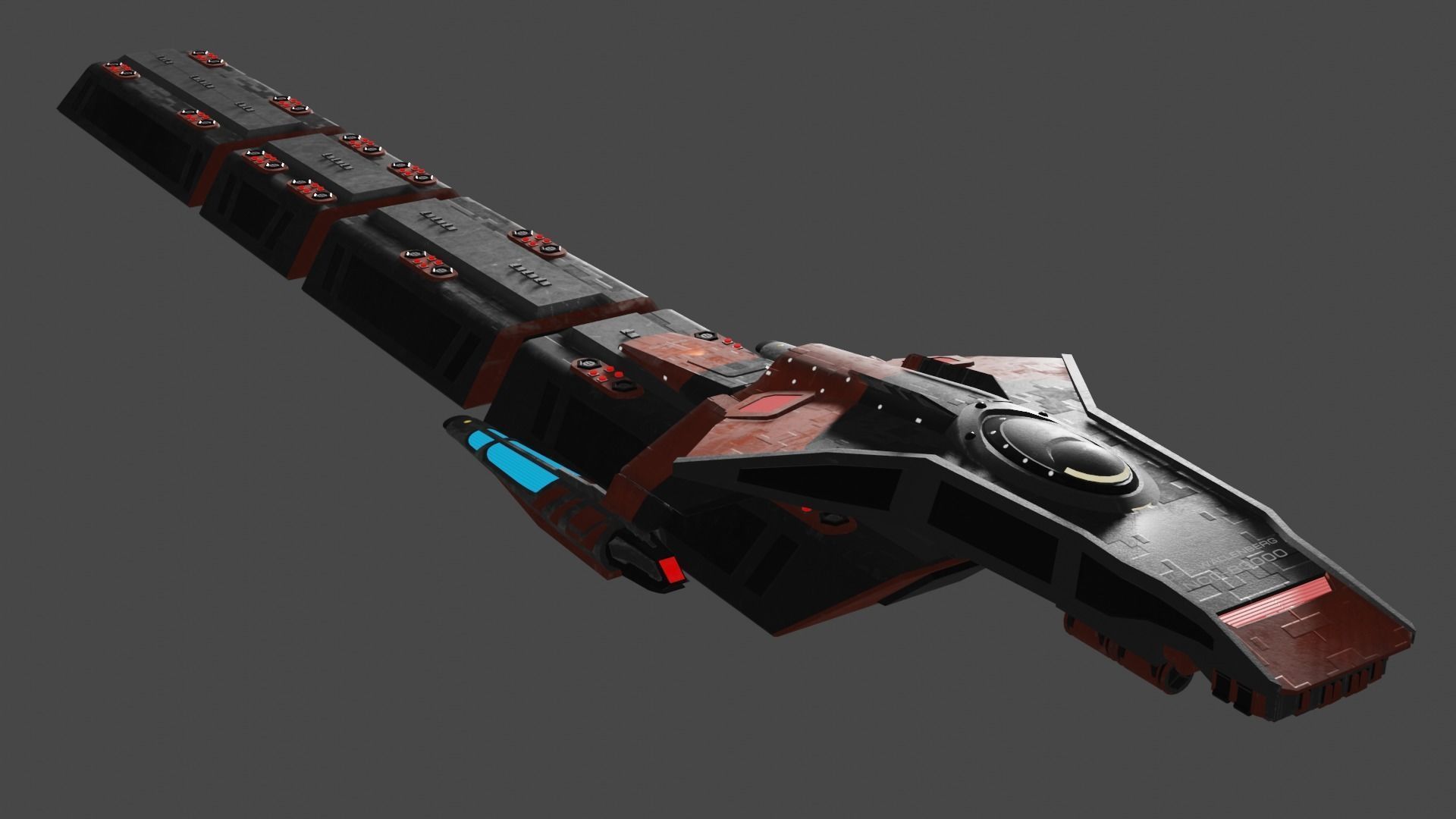 Star Trek Wallenberg-Class Starship Low-poly 3D model_6