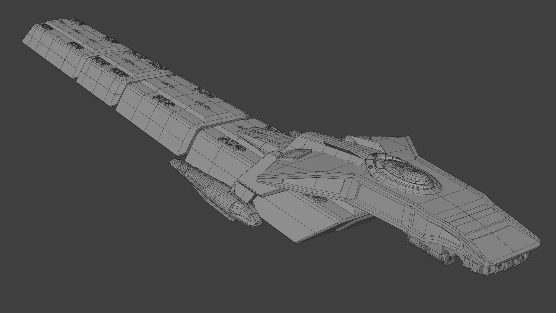 Star Trek Wallenberg-Class Starship Low-poly 3D model_0