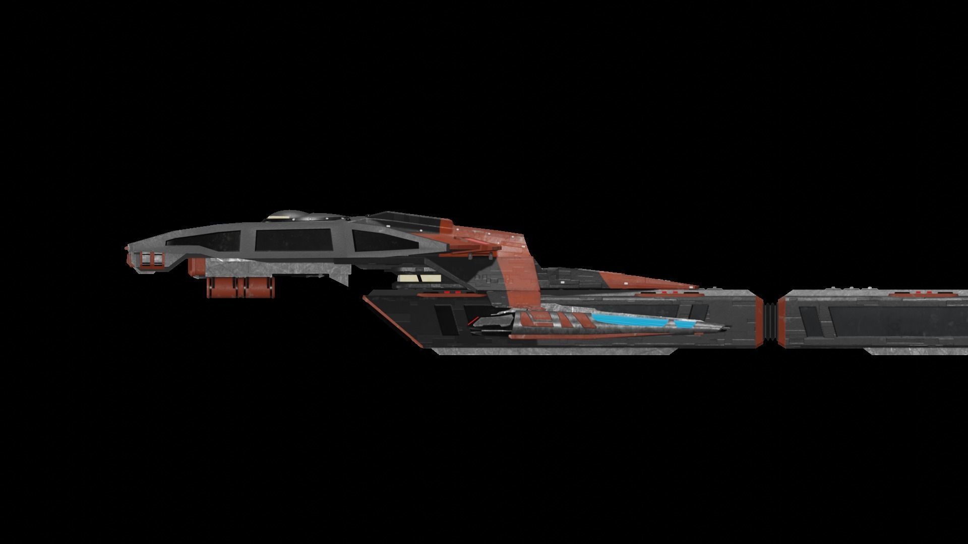 Star Trek Wallenberg-Class Starship Low-poly 3D model_3