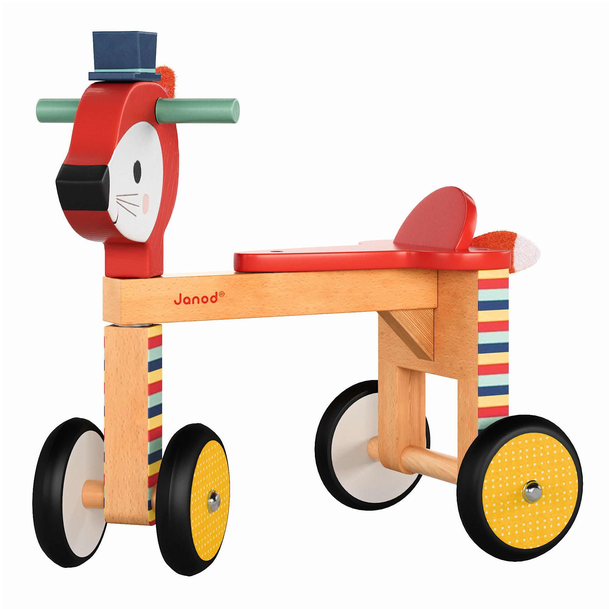 Fox ride on wood Janod 3D model CGTrader