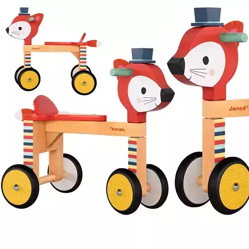 Fox ride on wood Janod
