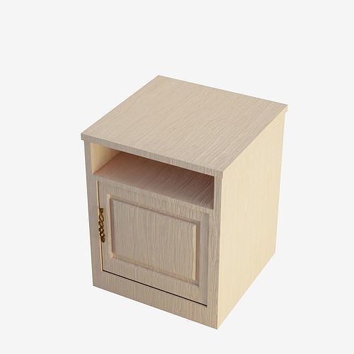 Bedside Table Low-poly 3D model