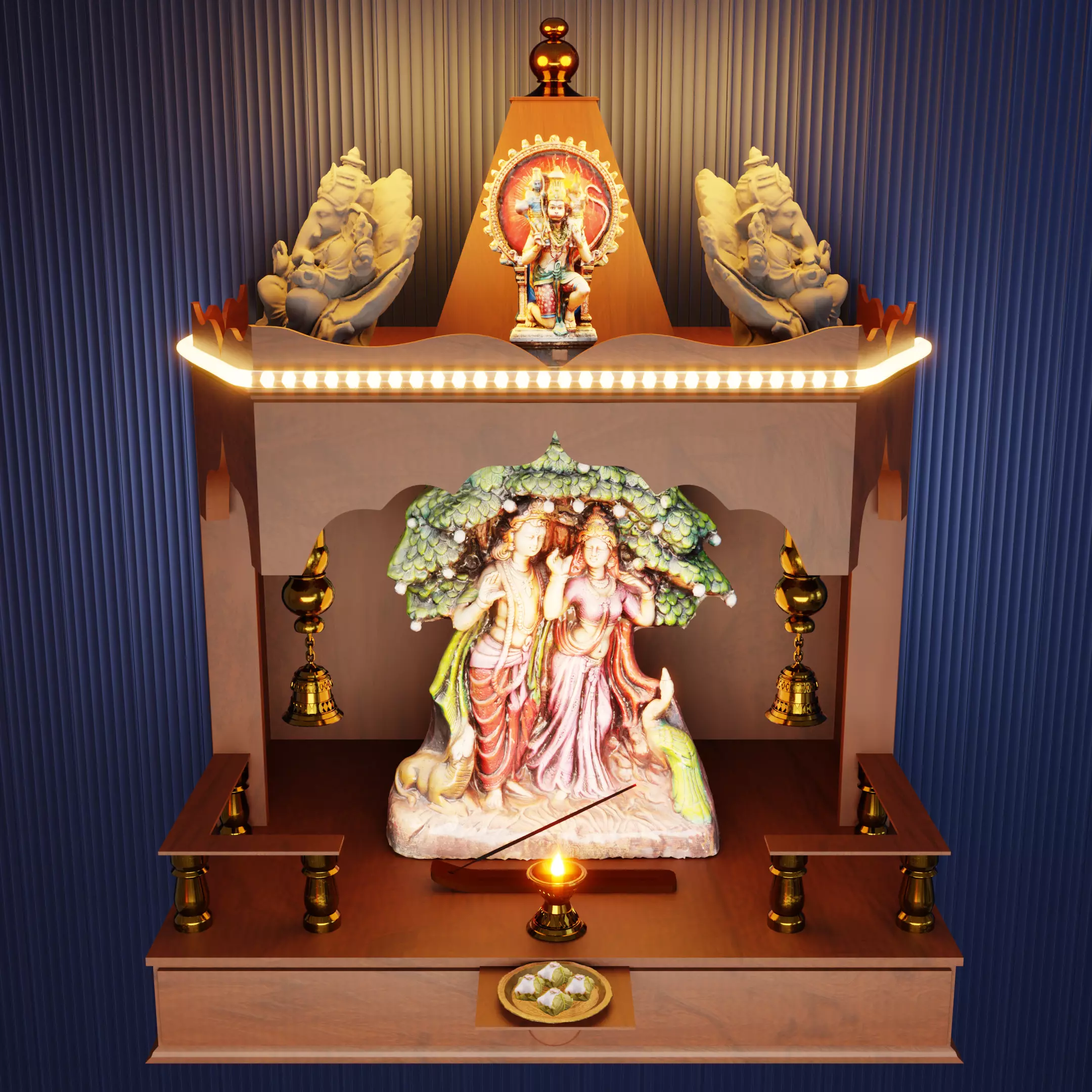 Mandir Low-poly 3D model