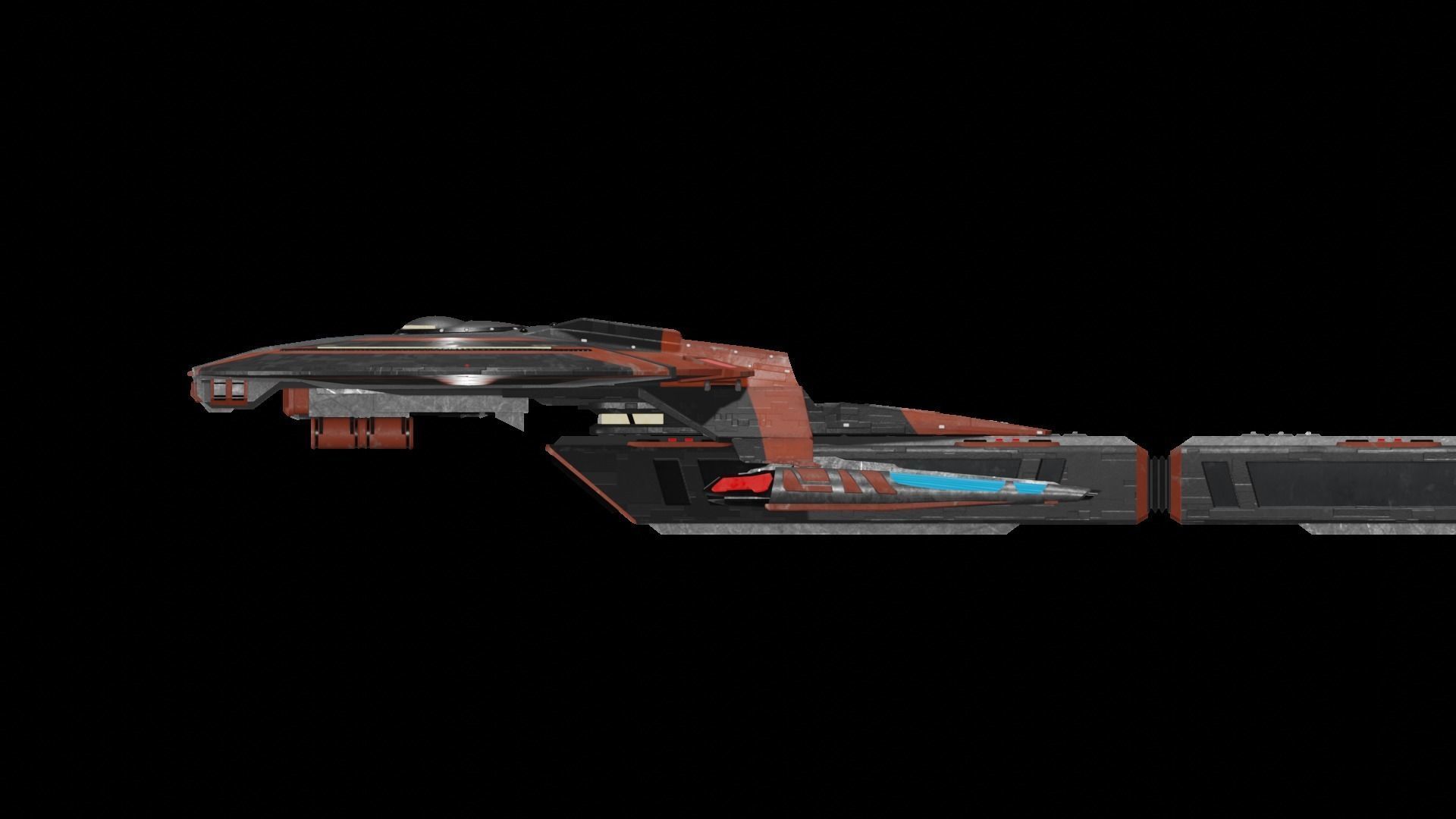 Star Trek Sampson-Class Starship Low-poly 3D model_4