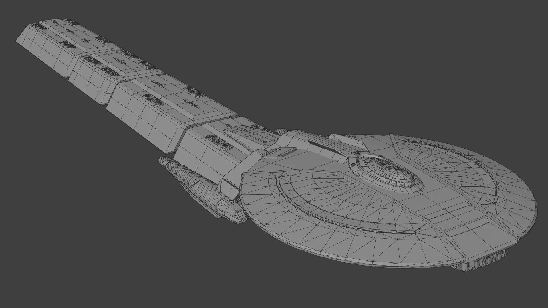 Star Trek Sampson-Class Starship Low-poly 3D model_0