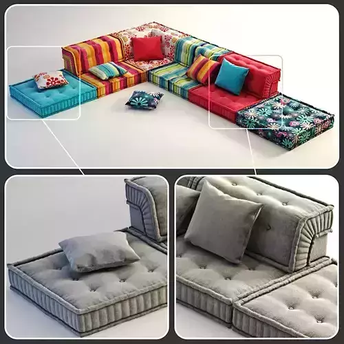 coloered sofa 
