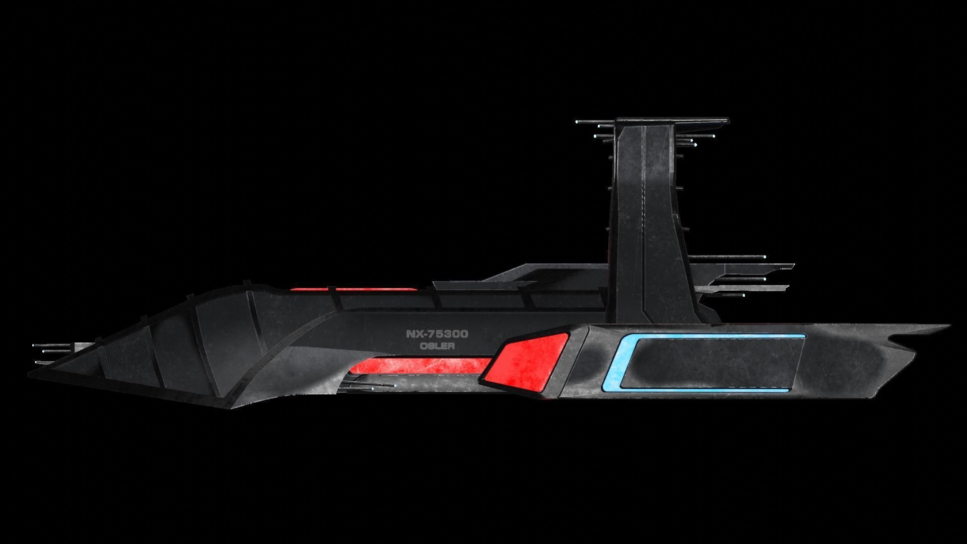 Star Trek Osler-Class Starship Low-poly 3D model_4