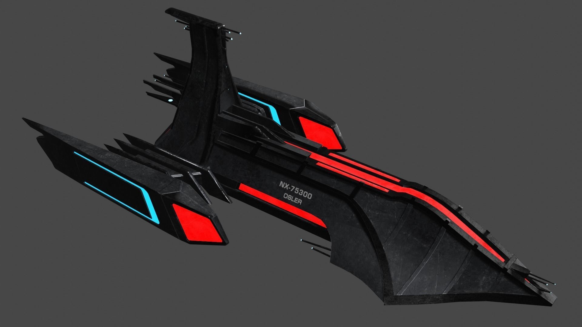 Star Trek Osler-Class Starship Low-poly 3D model_6