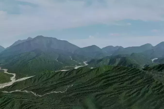 Grassy Hills Mountains Landscape - South America