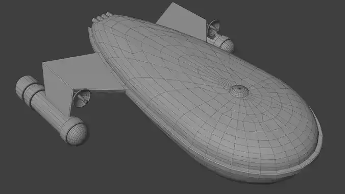 Star Trek Class J Starship Low-poly 3D model