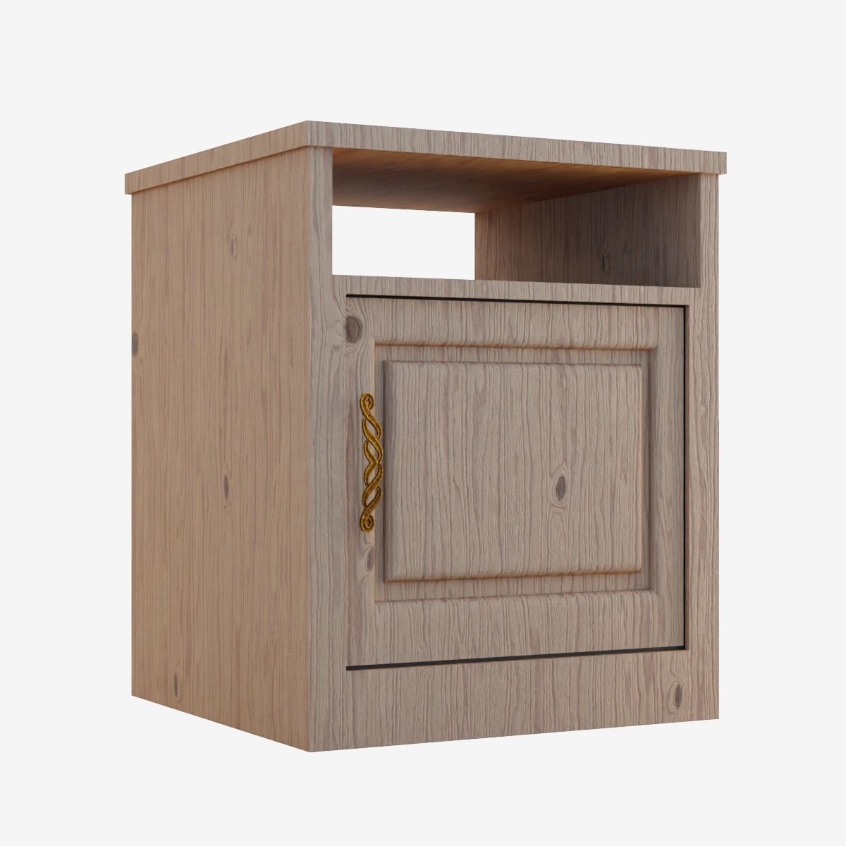 Bedside Table Low-poly 3D model_2