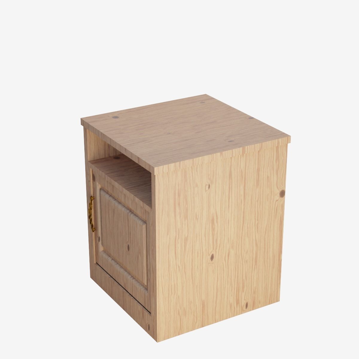 Bedside Table Low-poly 3D model_9
