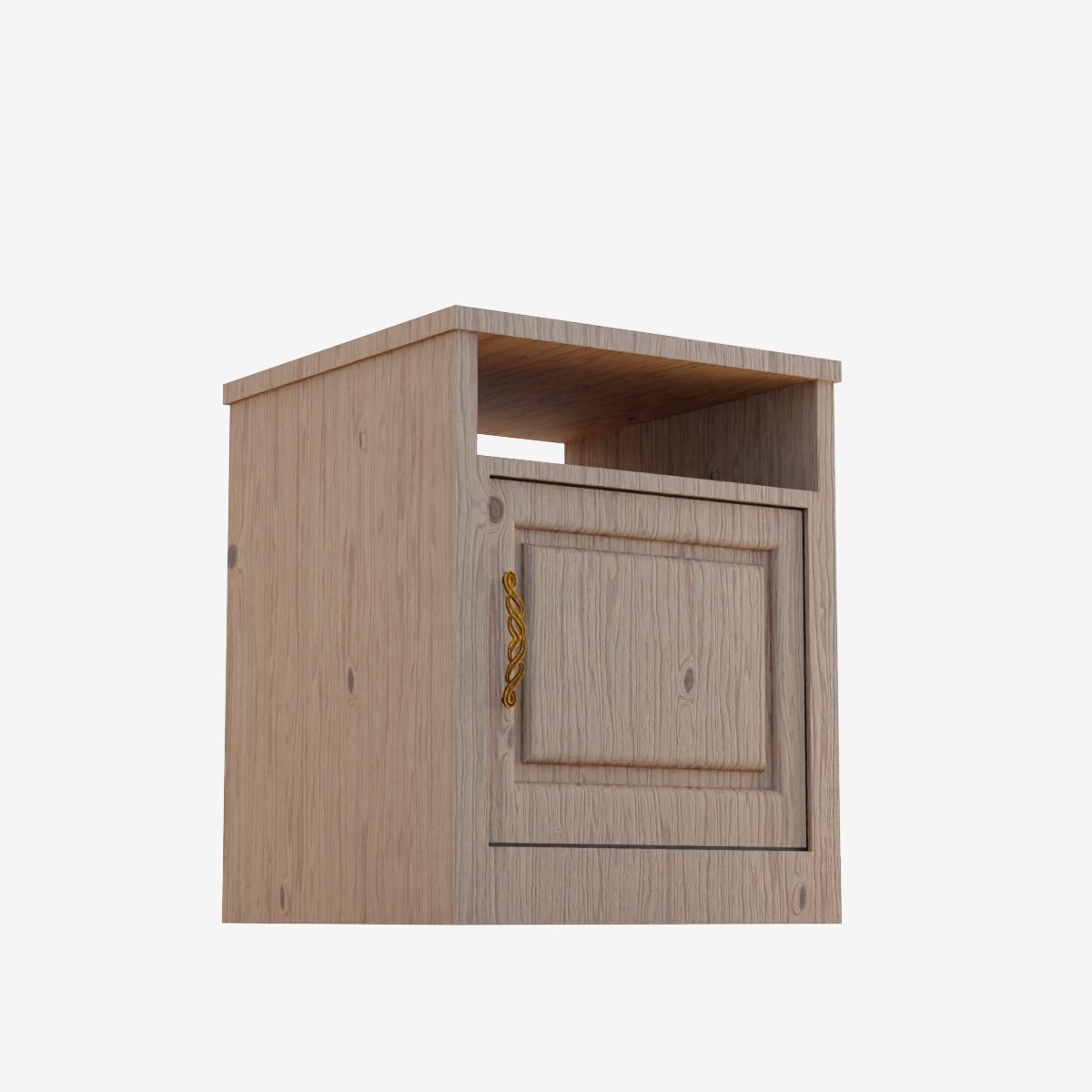 Bedside Table Low-poly 3D model_12